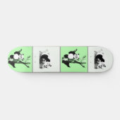 Pandas Schachbrett - grün Skateboard (Horizontal)