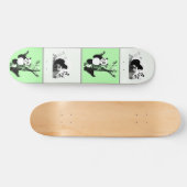 Pandas Schachbrett - grün Skateboard (Horizontal)