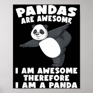 Pandas sind großartig Lustiges Süßes Panda-Fan-Ges Poster