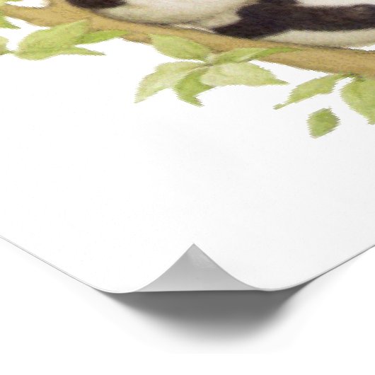 Pandas spielen in einem Baum Poster (Ecke)