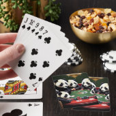 Pandas spielt Poker Spielkarten (In Situ)