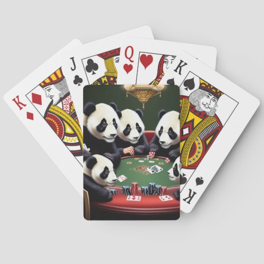 Pandas spielt Poker Spielkarten (Rückseite)