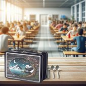 Pandas Treetop-Heiligtum: Bamboo-Gelassenheit Metall Brotdose