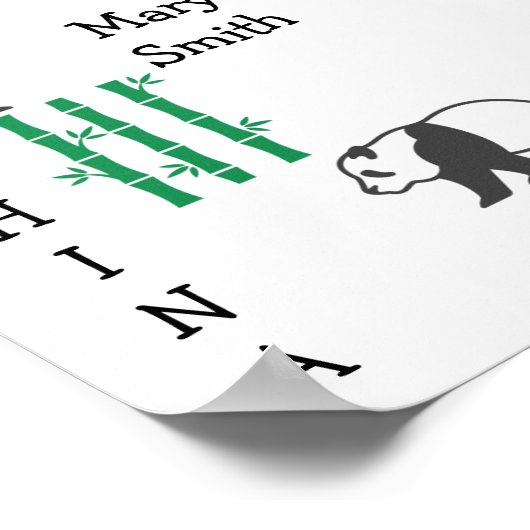 Pandas und Bamboos Poster (Ecke)