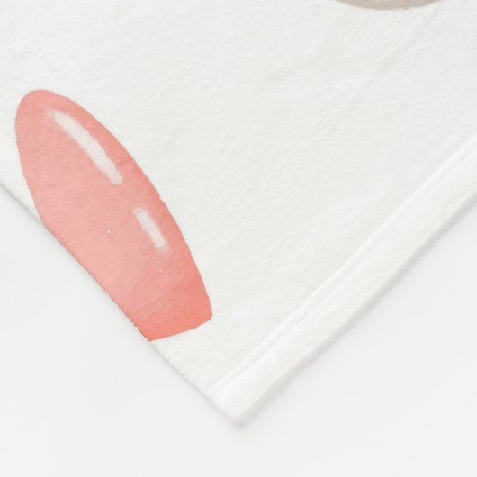 Pandas und Herz Fleecedecke (Ecke)