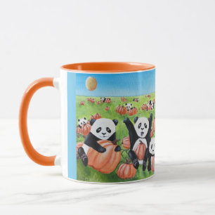 Pandas und Pumpkins Fall Tasse