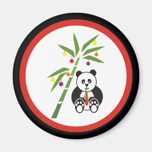 Panda's Weihnachtsessen! Magnet