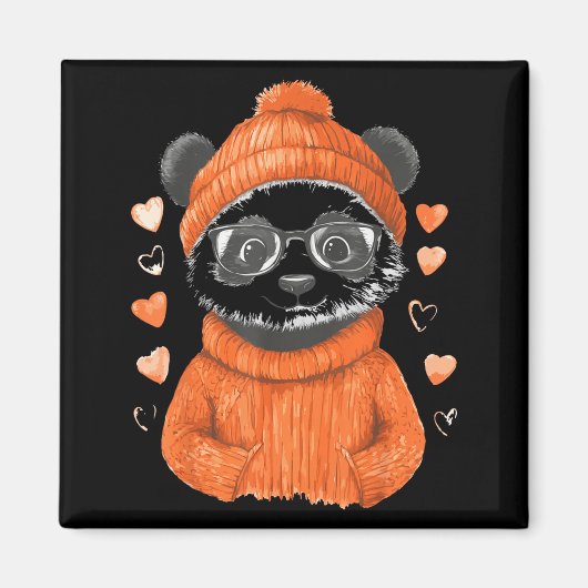 Pandas With Hearts Love Valentine's Day Women Hear Magnet (Vorne)