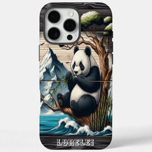 Panda's Wooded Nook: Bamboo Snack Case-Mate iPhone Hülle (Rückseite)