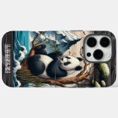 Panda's Wooded Nook: Bamboo Snack Case-Mate iPhone Hülle (Rückseite (Horizontal))