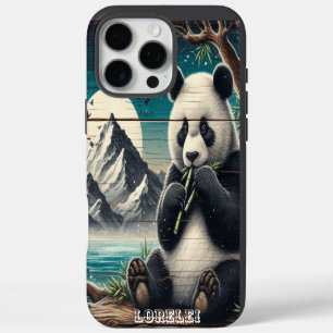 Panda's Wooded Perch: Bamboo-Dulgence iPhone 16 Pro Max Hülle