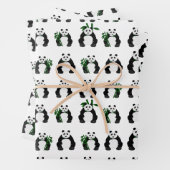 Pandas Wrapping Paper Sheets Geschenkpapier Set (Beispiel)