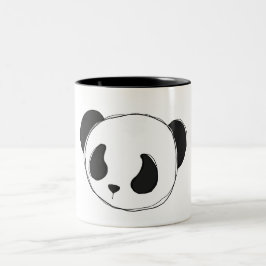 Pandaskizze-Tasse Zweifarbige Tasse