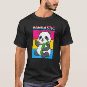 Pandastic Panda Bear Lgbtq Pride Flag Pun Pansexu T-Shirt (Vorderseite)