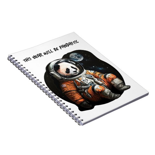 Pandastisches Journal. Space Panda Notebook Notizblock (Rechte Seite)