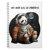 Pandastisches Journal. Space Panda Notebook Notizblock (Vorderseite)