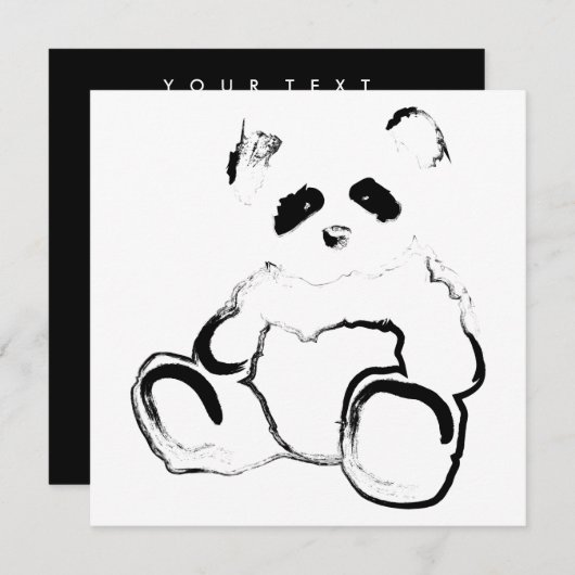 Pandatinte Einladung (Vorne/Hinten)