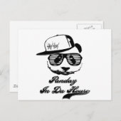 Pandaz in Da House. Ghetto Panda Postkarte (Vorne/Hinten)