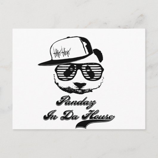 Pandaz in Da House. Ghetto Panda Postkarte (Vorderseite)