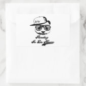 Pandaz in Da House. Ghetto Panda Rechteckiger Aufkleber (Tasche)