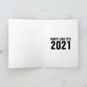 PANDEMIC BIRTHDAY CARD MONA LISA MIT MASKE KARTE (Innenseite)