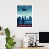 Pandemic Board Game Minimalistisch Travel Style Ga Poster (Heimbüro)