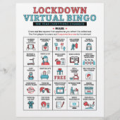 Pandemic Quarantine Bingo Lockdown Aktivitäten (Vorderseite)