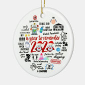 Pandemic Quarantine Weihnachten 2020 Keramik Ornament (Links)