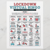 Pandemic Year Quarantine Bingo Lockdown Aktivitäte (Vorderseite)