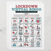Pandemic Year Quarantine Bingo Lockdown Aktivitäte (Vorne/Hinten)