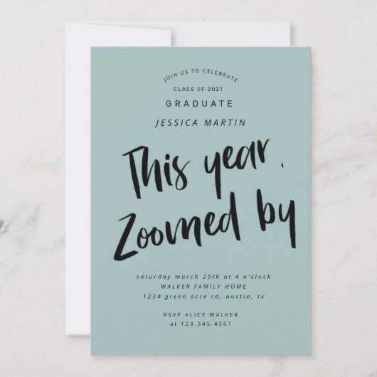 Pandemie Abschluss Foto Party Einladung (Vorderseite)