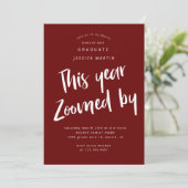 Pandemie Abschluss Foto Party Einladung (Stehend Vorderseite)