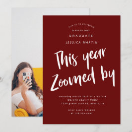 Pandemie Abschluss Foto Party Einladung