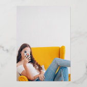 Pandemie Abschluss Foto Party Folieneinladung (Rückseite)