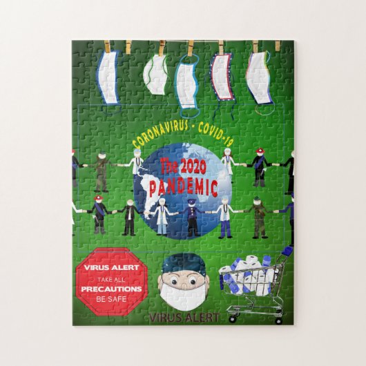 Pandemie Coronavirus Covid Keepake Puzzle (Vertikal)