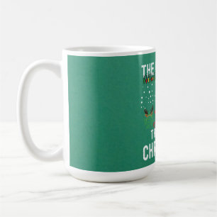 Pandemie, die Weihnachten 2022 gestohlen hässliche Kaffeetasse