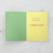 Pandemie Ich vermisse Sie Anagramm-Karte Karte (Innenseite)