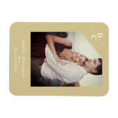 Pandemie Modernes Gold Happy Holidays Custom Foto Magnet (Horizontal)