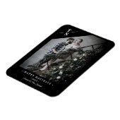 Pandemie Modernes Schwarzes glückliches Foto Magnet (Linke Seite)