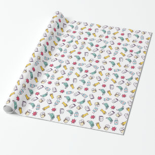 Pandemie Muster-Papier Geschenkpapier