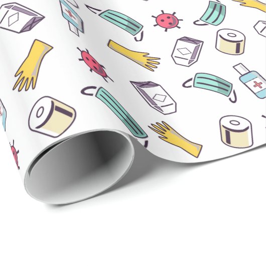 Pandemie Muster-Papier Geschenkpapier (Rolleneckpunkt)