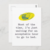 Pandemie Postkarte: Gewartet für akzeptable Überna Postkarte (Vorne/Hinten)