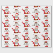 Pandemie Santa mit Personalisierung Geschenkpapier (Flach)