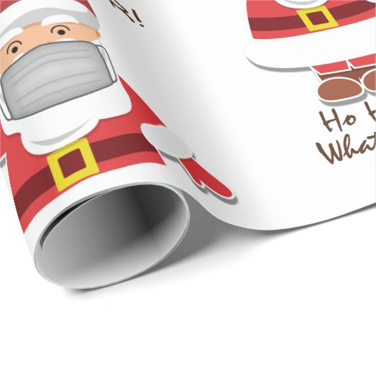 Pandemie Santa mit Personalisierung Geschenkpapier (Rolleneckpunkt)