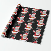 Pandemie Santa mit/Personalisierung Schwarz Geschenkpapier (Ungerollt)