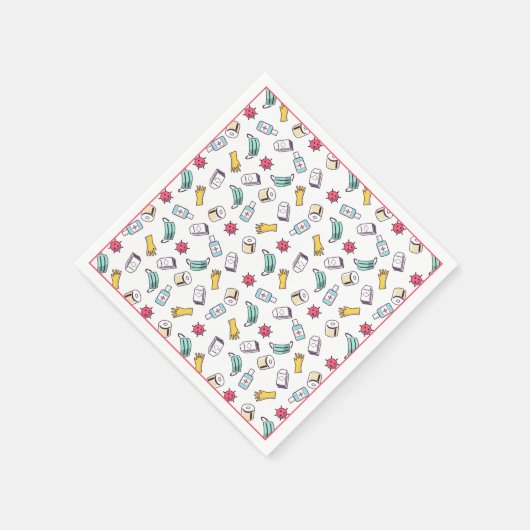 Pandemie Serviette (Ecke)