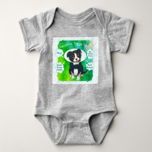 Pandemie-Welpen Baby Strampler (Vorderseite)