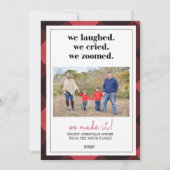 Pandemische Weihnachtskarte, Weihnachtskarte Zoom Einladung (Vorderseite)