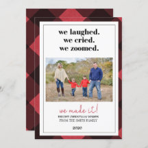 Pandemische Weihnachtskarte, Weihnachtskarte Zoom