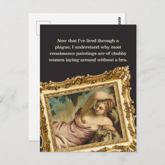 Pandemischer Spaß: Chubby Women Without Bras Postkarte (Vorne/Hinten)